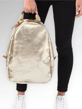 UASHMAMA Memmo Metallic Silver Backpack – Used/Fair Condition